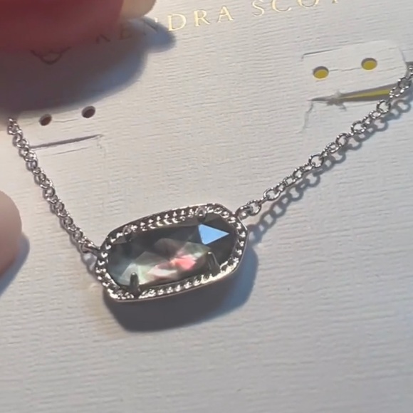 NWT Kendra Scott Retired Elisa Necklace Black Pearl & Silver SOLD OUT Gorgeous! - Picture 6 of 15